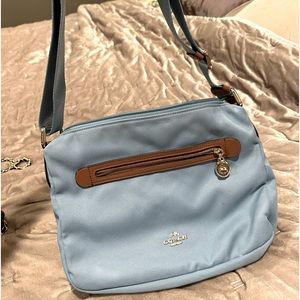 Small blue coach purse